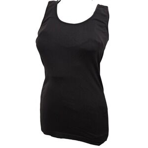 Skinnytees Black / Dark Brown Tank Top‎ One Size Nylon Spandex Basic Layering